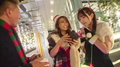 六〇木キャバクラ現役ギャル嬢(22)をクリスマスナンパ！！生意気マ〇コ大量潮吹きｗｗ駅弁から顔射までSEXフルコースでデカチン沼にハメちゃいました♪のサムネイル画像