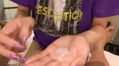 【個人撮影】セリナ/21歳/パパ活中/必見！超いいオンナ！！！/美乳/超美ボディ/スレンダー/腹筋/お風呂場プレイ/足コキ/3発射/SEX/腹出し/フェラ/口内射精の17番目のサンプル画像