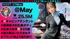 【透き通る様な美白肌スタイル抜群CA】制服姿の美巨乳CAと潮まみれSEX！お金の為ならマ●コを開く隠れ淫乱娘をガンガン突いたら大洪水連発！！顔○：身体○：性欲○の色白スレンダーCAとの止まらない3連戦！中出し2連発！！【なまハメT☆kTok】のサムネイル画像