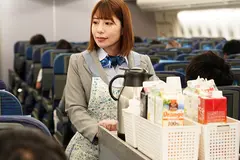 座ったままの男を一切動かさないS字尻振り騎乗位で骨抜きにする美尻キャビンアテンダントのサムネイル画像