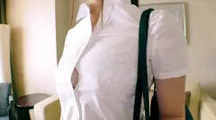 【勤務中にAV出演】23歳【無類のドM娘】しゅうかちゃん参上！AVを週に4.5本鑑賞している彼女の応募理由は『おもちゃにされたくて…♪』とにかく【ド変態】いきなりオナ見せしマン汁ドバドバ状態！『仕事サボって最高です…♪』不動産会社に勤める変態会社員のSEX見逃すな！の25番目のサンプル画像