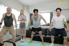 巨乳パーソナルトレーナーと真夏の中出しレッスン！びしょ濡れウェアでボディライン丸見え汗だく誘惑セックス 藤井蘭々の6番目のサンプル画像