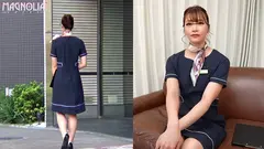 『仕事中の美女にアナル舐められマッサージ。尻穴攻めまくりでおマ○コは発情するのか？』高身長セラピストの肛門を頂きます♪アナルをヒクつかせて精液おねだり！？プリプリの美尻を拝みながらバックで連続中出し♪【街角素人モニタリング♯あおい♯25歳♯セラピスト】のサムネイル画像