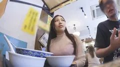 【検証】お一人様(ラーメン)女子は店内ナンパで釣れるのか？ さらさん(23) OL→初対面でラーメン一口くれるノリがいい巨乳OL！→最近は白湯ラーメンにハマってます…パイタン…何故かさらさんが言うとエロい響きに！→「ラーメンすすってる女なんてみんなエッチですよ…」おっと自らスケベ告白か！？車中に誘い込みHカップ爆乳を独り占め！？のサムネイル画像