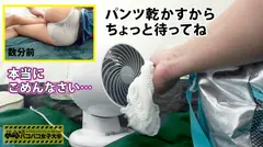 【デカクリ潮吹き娘】勉強のためにサークルまで辞めたまきちゃんは入学してから彼氏、セフレ無し！癒しは熱帯魚⇒『SEXクソつまんない！』のは経験浅いから？(経験人数わずか2人)⇒オナニーでしか発散できない性欲を2年抱えてトラック乗車⇒クリトリスタッチでビクビク怪しいリアクション⇒これはまさか⇒電マを当てたら即潮噴射！ディレクターの顔面直撃！カメラ危うし！⇒汗と潮で全員びしょ濡れテント性交！の巻：私立パコパコ女子大学 女子大生とトラックテントでバイト即ハメ旅 Report.070の23番目のサンプル画像