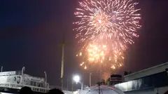 花火大会ナンパ 08 花火大会帰りの浴衣お姉様2人組をGET！先輩が一緒だからと安心しきった後輩ちゃん！はだけた浴衣姿がたまらない！のサムネイル画像