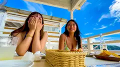 【日焼け跡エロすぎww】真夏の海で水着ナンパ！最初はガードの堅かったクールな褐色ギャルが陥落！！Gカップ巨乳とヨガで鍛えられた健康的ボディを堪能しまくって生中出し！！のサムネイル画像