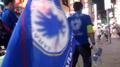 【ワールドカップ観戦ナンパ！】決勝トーナメント進出！祝杯ノリでゲットしたスケベ日本代表の美巨乳JDチアリーダーとアヘイキ絶頂3Pセックス！のサムネイル画像