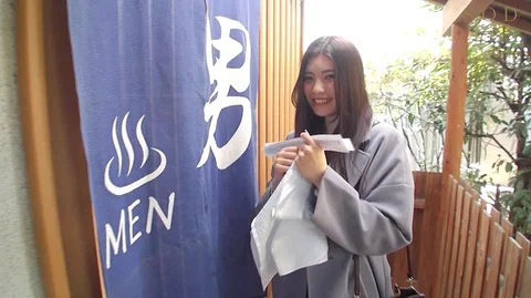 石和温泉を訪れた神木麗ちゃん(22) タオル一枚男湯入ってみませんか？ HARDのサムネイル画像