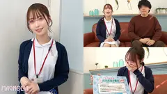 『心優しいナースがズラりと並んだチ○ポから手コキで担当患者のチ○ポ当てに挑戦！！』超きゃわたんナースが立ち並ぶ数多のチ○ポを触診検査…からの突然のデカチンぶっこみで潮吹き絶頂！謝りながら止まらぬガチイキで中出し昇天☆【街角素人モニタリング♯まい♯25歳】のサムネイル画像