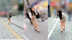 人生初の羞恥プレイでまさかのエロスイッチオン！素人美少女とリモコンバイブお散歩人混みの中ビクビク震えてイキまくってしまう女子たち！ かなさん まいさんの7番目のサンプル画像