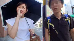 【友達注意】お金の為に友達なのにSEXした男女！照れた顔が可愛い女子みさとｻﾝ(24)バイト仲間のゆうやｻﾝ(32)と…→手を繋いでみただけでお互い意識しすぎ！→がまん汁だらだらの友達チ○コをねっとりフェラ→素股してたはずがいつの間にかズッポリ生ハメ！？のサムネイル画像