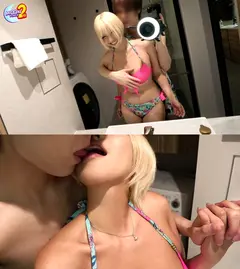 【2度見確定のH乳&デカ尻スケベBODYのギャルとナマセク】ナイトプール×露出度高い水着で密着されたら発情不可避w『えっちしようよぉ....///』ねこなで声で誘われホテイン→奥をグリグリしてくるチ●ポにハメ潮絶頂...！着床必死の2連続中出しにニッコリ///【あまちゅあハメREC＃アリス＃セフレ】のサムネイル画像