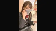 育ちの良さを感じさせる制服美少女のプライベートハメ撮り！！清楚な見た目に騙される卑猥なテクの連続に暴発必至！！のサムネイル画像