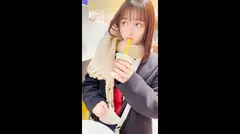 【隠れ巨乳Fカップ】ニコニコ笑顔→イキ顔のギャップが○！！エロいこと大好き王道美少女が中出しSEXする一部始終のサムネイル画像