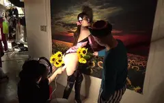 【羞恥】ババコス！【BBA】いい歳をした身長172Gボインの主婦に○ヴァ真○波マリイラスト○アスのコスプレさせて恥ずかしめてみた件【中田氏】葵百合香奥様 33歳 後編の6番目のサンプル画像