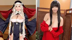 個撮特化 爆乳コスプレ撮影会 とあちゃん(24) 町田レンズのBLACK KAMEKO FILE.74 Jカップ修道女 オフパコレイヤーのサムネイル画像