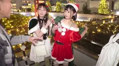 聖夜にサンタコスで自撮りしてる小悪魔美女をゲット！イキ潮ハメ潮吹きまくりの敏感娘にザーメンをぶっかけメリークリスマスｗｗのサムネイル画像
