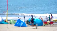 【童顔、スリム、Fカップ！！】超スレンダーな巨乳水着美少女をナンパして激細くびれのキツキツおま●こにドクドク中出し！！のサムネイル画像