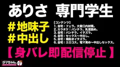 #ありさ#専門学生 #中出し #口内射精 #3発射 #美少女 #カップル #ど敏感 # 激イキ #ぐちょマン #エロコス #黒髪ショート #カラオケ #個人撮影 #ハメ撮りのサムネイル画像