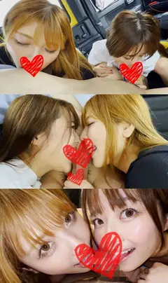 【OL援助】【パンツ隠し撮り】【車でWフェラ】【生中3P】Kちゃん&Yちゃんのサムネイル画像
