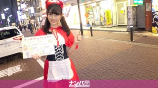 ハロウィンムードの渋谷で可愛いお姫様を発見！！狼が彼女を襲う！まんざらではお姫様は快楽で喘ぎに喘ぐ！パイパンお姫様に狼オ●ン●ンがパッピーハロウィン！？のサムネイル画像